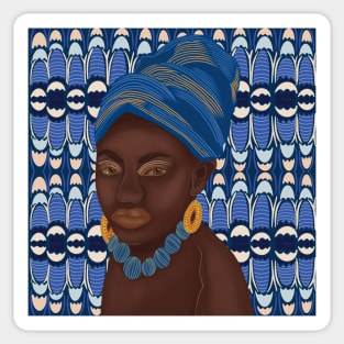 Artistic African Woman Sticker